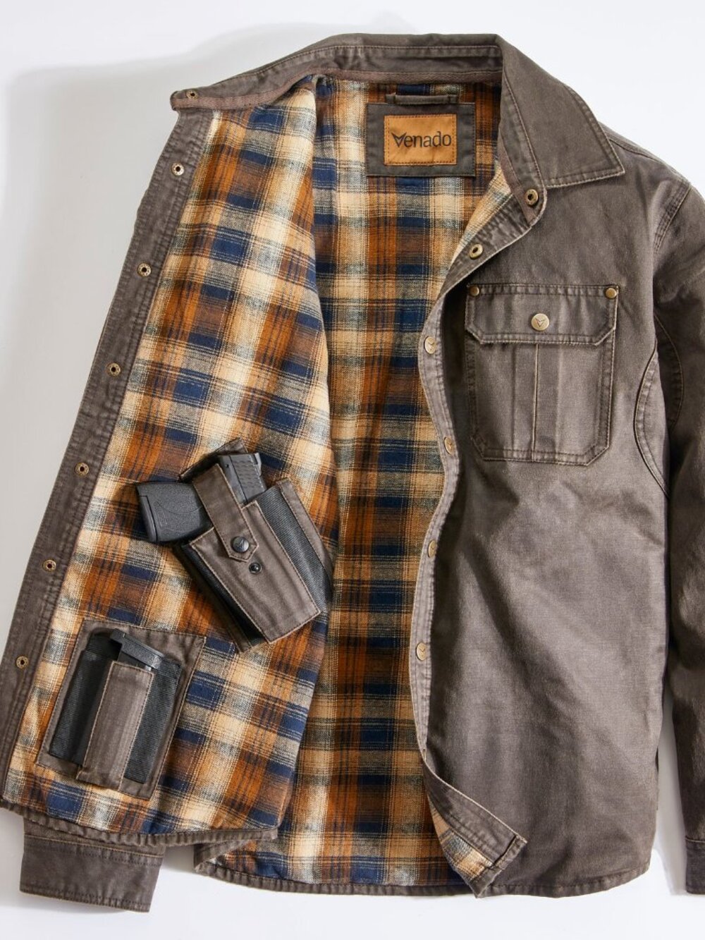 Bountyman Concealed Carry Shirt Jacket - Brown | Medium